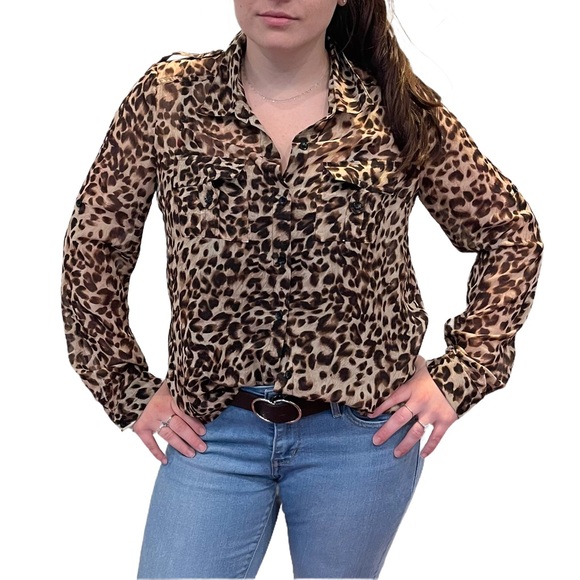 EUC Animal Print Blouse - Brand Love 21 - Picture 1 of 7
